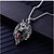 cheap Necklace-Men&#039;s Cubic Zirconia Pendant Necklace Geometrical Wolf Fashion Titanium Steel Silver 60 cm Necklace Jewelry 1pc For Daily Carnival