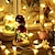 abordables Decoración y lámparas de noche-Regalo de luces led forever rose para bodas, aniversarios, cumpleaños, día de san valentín, luces en cúpula de cristal sobre base de madera.