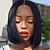 cheap Human Hair Lace Front Wigs-Human Hair 4x13 Closure Wig Bob Short Bob Free Part style Brazilian Hair Natural Straight Natural Wig 130% Density with Baby Hair Natural Hairline African American Wig For Black Women With Bleached