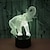 ieftine Lumini Decor &amp; Noapte-Lampă de noapte elefant 3d pentru copii lampă 3d cu 16 culori care se schimbă cu telecomandă jucării elefant fete femei copii băieți cadouri