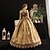 cheap Historical &amp; Vintage Costumes-Maria Antonietta Rococo Baroque Victorian Cocktail Dress Vintage Dress Dress Prom Dress Women&#039;s Satin Lace Costume Coffee Vintage Cosplay Party Halloween Party &amp; Evening Floor Length Ball Gown Plus