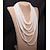 abordables Collares-Collar con perlas Perla Perla Artificial Mujer Importante Estilo lindo Multi capa Florales / Botánicos Bonito Irregular Gargantillas Para Boda Pedida