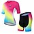 abordables Vêtements de cyclisme pour femmes-CAWANFLY Femme Manches Courtes Maillot et Cuissard Velo Cyclisme Hiver Eté Rouge / jaune. Pente Cyclisme Ensembles de Sport VTT Vélo tout terrain Vélo Route Séchage rapide Respirable Poche arrière