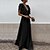 hesapli Maksi Elbiseler-Kadın&#039;s Salıncak Elbise Parti elbisesi Maks haljina Yonca Siyah YAKUT Açık Mavi Kolsuz Saf Renk Arkasız Fırfırlı Bahar Yaz Derin V Parti sıcak Seksi 2022 S M L XL XXL 3XL / Yüksek Bel