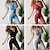 voordelige yogaset-Women&#039;s Yoga Suit Summer 2 Piece Fashion Crop Top Sweatpants Clothing Suit ArmyGreen Dark Red Cotton Fitness Gym Workout Running High Waist Tummy Control Butt Lift Quick Dry Short Sleeve Sport
