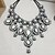 cheap Necklaces-Women&#039;s Chocolate Synthetic Diamond Statement Necklace Pear Cut Bib Water Drop Necklace Ladies Fashion Euramerican Victorian Synthetic Gemstones Alloy Cuticolor White Red Gold Green Necklace Jewelry
