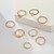 billige Motering-Ring Klassisk Gull Legering Pære Klassisk Elegant Vintage 8pcs 11 / Dame / Ring Set