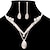 זול סטים של תכשיטים-1set סט תכשיטים עגילי טיפה For בגדי ריקוד נשים יהלום סינתטי חתונה מפלגה מתנה אבן נוצצת סגנון וינטג&#039; גיאומטרי תגובת שרשרת טיפה