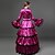 levne Historical &amp; Vintage Costumes-Rococo Victorian 18th Century Ruffle Dress Dress Party Costume Masquerade Women&#039;s Satin Costume Purple Vintage Cosplay Party Prom Long Sleeve Floor Length Long Length Ball Gown / Collar