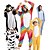billige Kigurumi-pysjamas-Adults&#039; Kigurumi Pajamas Nightwear Camouflage Penguin Animal Onesie Pajamas Polar Fleece White / Yellow / Blue Cosplay For Men and Women Animal Sleepwear Cartoon Festival / Holiday Costumes