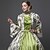 preiswerte Historische &amp; Vintage-Kostüme-Maria Antonietta Rokoko Viktorianisch 18. Jahrhundert Urlaubskleid Kleid Damen Kostüm Grün Jahrgang Cosplay 3/4-Ärmel Boden-Länge Normallänge Ballkleid Übergröße Kundenspezifische