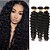 billige 3 pakker hårvever med ekte hår-3 pakker Hårvever Brasiliansk hår Dyp Bølge Hairextensions med menneskehår Remy Menneskehår 100% Remy Hair Weave Bundles 300 g Menneskehår Vevet Hairextensions med menneskehår 8-28 tommers Naturlig