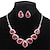 cheap Jewelry Sets-Pendant Necklace Earrings For Women&#039;s Synthetic Ruby Red Wedding Masquerade Engagement Party Gemstone &amp; Crystal Synthetic Gemstones Cubic Zirconia Pear Cut Briolette Drop / Imitation Diamond