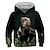 billige 3d-hettegensere og gensere for gutter-Barn Baby Gutt Hettegenser og sweatshirt Pullover Langermet Dinosaur 3D-utskrift Grafisk Fargeblokk Unisex Blå Gul Militærgrønn Barn Topper Aktiv Gatemote 3-12 år