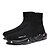 cheap Men&#039;s Athletic Shoes-Men&#039;s Trainers Athletic Shoes Fashion Boots Casual Daily Running Shoes Tissage Volant Breathable Booties / Ankle Boots Black / White Black Rainbow Slogan Fall Spring