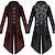 cheap Historical &amp; Vintage Costumes-Plague Doctor Retro Vintage Punk &amp; Gothic Medieval Steampunk 17th Century Tailcoat Frock Coat Trench Coat Outerwear Adults Men&#039;s Velvet Costume Black / Red / 1# / 2# Vintage Cosplay Long Sleeve Party