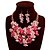 olcso Nyakláncok-Női Nyilatkozat nyakláncok Partedli nyakláncok Virág hölgyek Európai Darabos díszes Ötvözet Szivárvány Sárga Rózsaszín Fekete Bézs Nyakláncok Ékszerek Kompatibilitás Hétköznapi Napi
