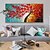 cheap Floral/Botanical Paintings-Oil Painting Hand Painted Horizontal Floral / Botanical Abstract Landscape Modern Stretched Canvas