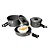 Недорогие Походная посуда-Набор походной посуды Походная кастрюля Походная сковорода наборы Компактный Алюминий за на открытом воздухе Походы Серый