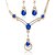 cheap Jewelry Sets-Women&#039;s Red Multicolor Crystal Synthetic Ruby Jewelry Set Drop Earrings Pendant Necklace Ladies Luxury Fashion Cubic Zirconia Gold Plated Earrings Jewelry Purple / Red / Blue For Party Wedding