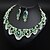 Недорогие Комплекты украшений-Women&#039;s Crystal Bridal Jewelry Sets Fancy Flower Statement Colorful Rhinestone Earrings Jewelry bright red / Champagne / Green For Wedding Party 1 set