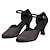 cheap Ballroom Shoes &amp; Modern Dance Shoes-Women&#039;s Ballroom Dance Shoes Modern Shoes Character Shoes Training Party Practice Heel Buckle Solid Color Cuban Heel Ankle Strap Black Almond