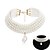 cheap Necklaces-Women&#039;s Pearl Pendant Necklace Necklace Elegant Fashion Trendy Bridal Imitation Pearl White Oval Pearl 32 cm Necklace Jewelry 1pc For Wedding Gift Daily Holiday Festival / Layered Necklace
