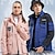 cheap Softshell, Fleece &amp; Hiking Jackets-Women&#039;s Hiking Down Jacket Hiking 3-in-1 Jackets Ski Jacket Winter Outdoor Thermal Warm Waterproof Windproof Lightweight Winter Jacket Outerwear Coat Top Camping Hunting Fishing Pink off-white Orange