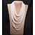 cheap Necklaces-Pearl Necklace Pearl Imitation Pearl Women&#039;s Statement Cute Layered Floral / Botanicals Cute irregular Necklace For Wedding Engagement