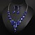 cheap Jewelry Sets-Women&#039;s Crystal Bridal Jewelry Sets Fancy Flower Statement Colorful Earrings Jewelry Dark Green / Royal Blue For Wedding Party 1 set