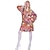 billige 1970-tallet-Årgang dusk 1960erne Hippie 1970erne Party-kostyme Dude Funk Dame Blomstret Blomster botanikk