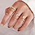 cheap Rings-Ring Classic Gold Alloy Pear Classic Elegant Vintage 8pcs 11 / Women&#039;s / Ring Set