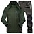 cheap Men&#039;s Tracksuit &amp; Hoodie-Men&#039;s Hiking Jacket with Pants Winter Outdoor Thermal Warm Waterproof Windproof Quick Dry Jacket Pants Trousers Clothing Suit Full Zip Skiing Camping Hunting Green / Black Red+Black / 2pcs