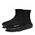 cheap Men&#039;s Athletic Shoes-Men&#039;s Trainers Athletic Shoes Fashion Boots Casual Daily Running Shoes Tissage Volant Breathable Booties / Ankle Boots Black / White Black Rainbow Slogan Fall Spring