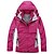 billige Softshell-, fleece- og trekkingjakker-Trekking-jakke 3-i-1 Jakker Vinter udendørs Patchwork 3-i-1 Jakker Toppe Fuld Længde Synlig Lynlås Ski Campering &amp; Vandring Fiskeri Lilla Gul Lyserød Rosa Grøn