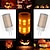 abordables Luces LED bi-pin-4pcs g4 bi-pin mini llama parpadeante bombillas led base de cerámica 2w g4 led antorcha fuego para halloween navidad año nuevo vacaciones 1600k dc12v