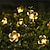 economico Strisce LED-la luce solare esterna della stringa ha condotto la luce solare del giardino 5m luci della stringa dei fiori di ciliegio 20 led 1set staffa di montaggio bianco caldo rgb bianco blu impermeabile luce