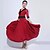 cheap Ballroom Dancewear-Ballroom Dance Dress Lace Ruching Split Joint Women&#039;s Training 3/4 Length Sleeve Spandex