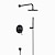 abordables Sistema de ducha con válvula empotrable-Grifo de ducha, juego de grifo de ducha, ducha de lluvia, acabados pintados contemporáneos, montaje interior, válvula de cerámica, grifos mezcladores de ducha de baño