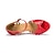 abordables Zapatos de baile latino-Mujer Zapatos de Baile Latino Salón Zapatos de Salsa Baile en línea Rendimiento Interior Entrenamiento Básico Tacones Alto Un Color Tacón alto delgado Tira de tobillo Rojo Azul Dorado