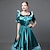 cheap Historical &amp; Vintage Costumes-Gothic Vintage Victorian Medieval 18th Century Dress Party Costume Masquerade Women&#039;s Satin Costume Blue Vintage Cosplay Party Prom Short Sleeve Floor Length Ball Gown Plus Size Customized