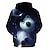 cheap Girls&#039; Hoodies &amp; Sweatshirts-Kids Toddler Girls&#039; Hoodie &amp; Sweatshirt Long Sleeve Panda Print Color Block Geometric 3D Print Blue Children Tops Active Basic / Animal