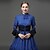 cheap Historical &amp; Vintage Costumes-Maria Antonietta Victorian Medieval 18th Century Vacation Dress Dress Party Costume Masquerade Prom Dress Women&#039;s Satin Cotton Costume Black / Purple / Red Vintage Cosplay Party Prom Long Sleeve Long