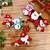 cheap Christmas Decorations-4pcs Santa Pendant Christmas Tree Ornaments Hanging with Jingle Bells Christmas Decoration Supplies