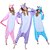 baratos Pijamas Kigurumi-Adulto Pijama kigurumi Unicórnio Pónei Animal Pijamas Macacão Lã Polar Cosplay Para Homens e Mulheres Dia Das Bruxas Pijamas Animais desenho animado Festival / feriado Fantasias