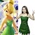 cheap Movie &amp; TV Theme Costumes-Elf Dress Cosplay Costume Masquerade Women&#039;s Girls&#039; Movie Cosplay A-Line Slip Cosplay Costume Party Green Dress Halloween Carnival Masquerade Poly / Cotton Blend