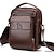cheap Men&#039;s Bags-Men&#039;s Crossbody Bag Shoulder Messenger Bag Mobile Phone Bag Crossbody Bag Cowhide Daily Office &amp; Career Pattern / Print Solid Color Black Brown Coffee