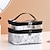 cheap Travel Bags-Travel Luggage Organizer / Packing Organizer Totes &amp; Cosmetic Bags Cosmetic Bag Multifunctional Large Capacity Waterproof Portable Simple Transparent PU Leather PVC(PolyVinyl Chloride) For Casual