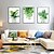 cheap Prints-3 Panel Wall Art Canvas Prints Painting Artwork Picture Leaf Plant Grass Home Decoration Décor Stretched Frame Ready to Hang