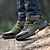 cheap Footwear &amp; Accessories-Men&#039;s Hiking Shoes Sneakers Hiking Boots Shock Absorption Breathable Lightweight Wearproof High-Top Outsole Pattern Design Fishing Hiking Climbing Terry Autumn / Fall Winter Black Army Green Grey